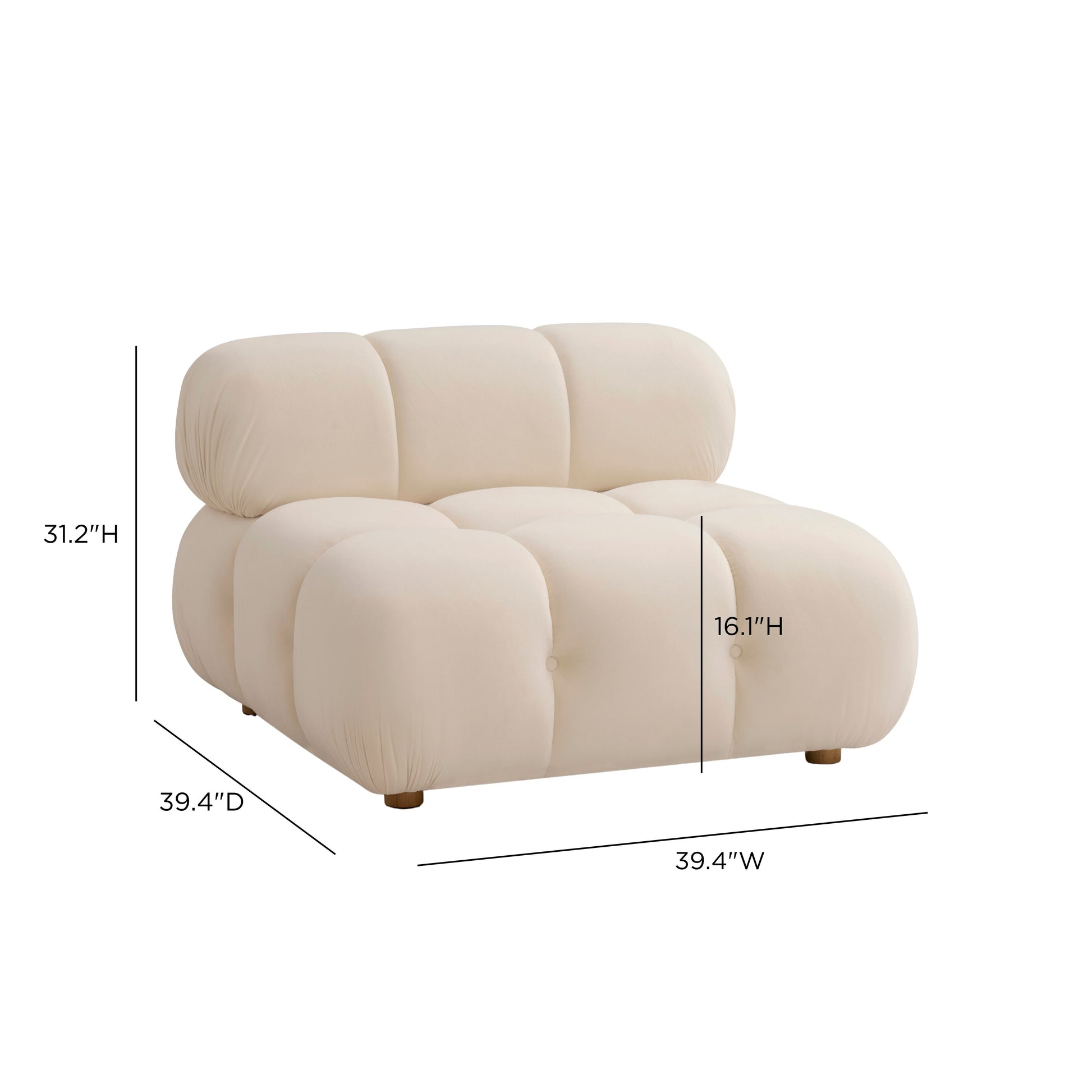 Calliope Performance Modular Armless Chair