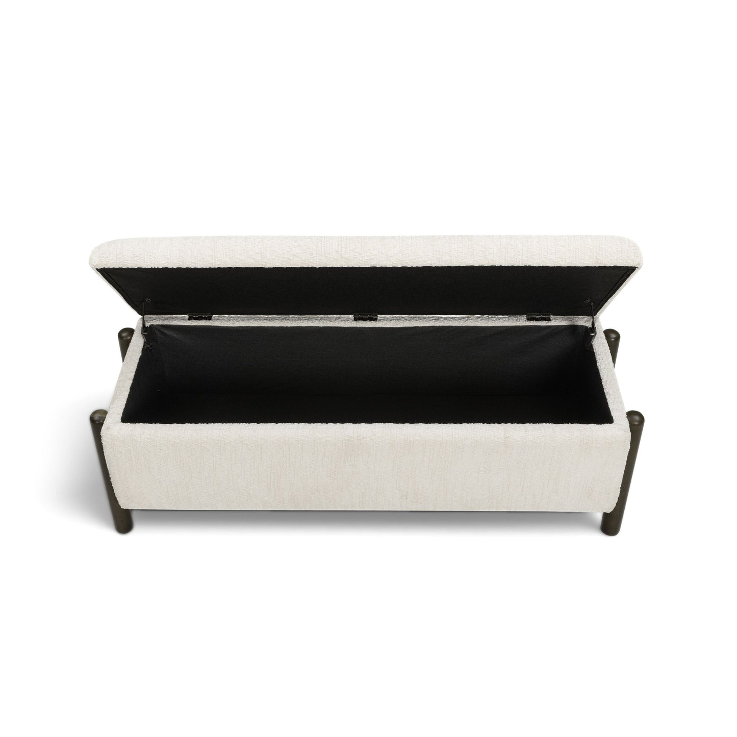 Abby 52" Nubby Fabric Storage Bench