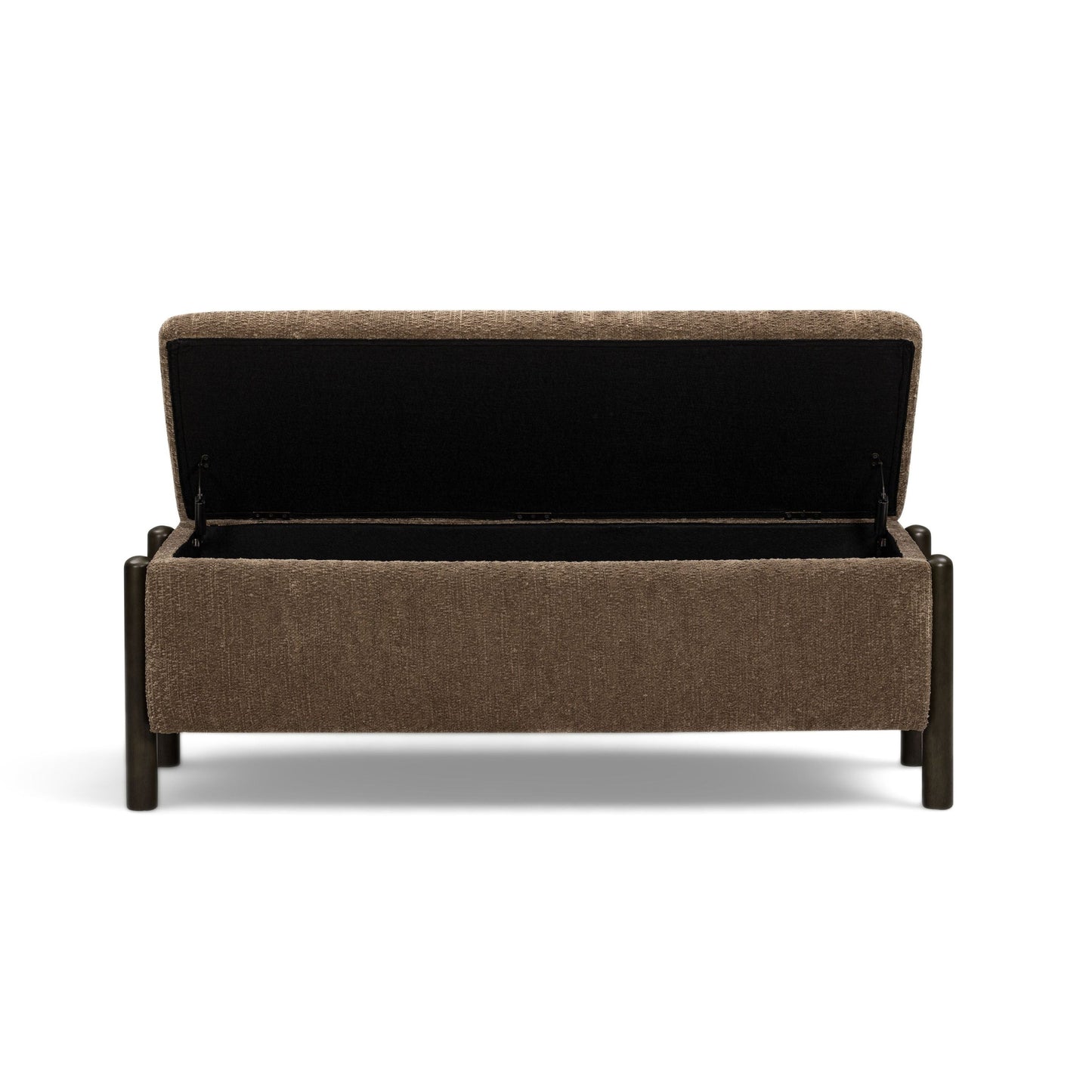 Abby 52" Nubby Fabric Storage Bench