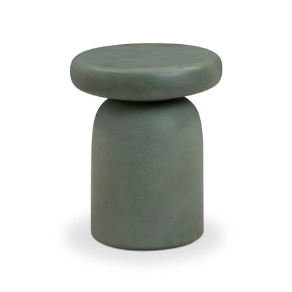 Lydia Concrete Indoor/Outdoor Side Table - Green