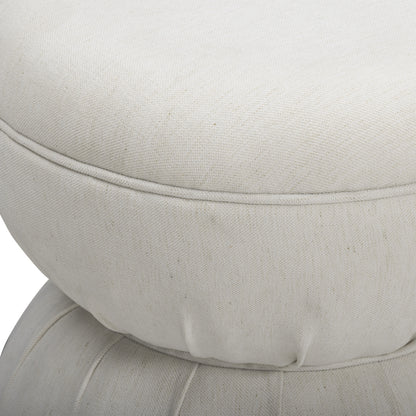 Tomlin Ruched Performance Fabric Game Ottoman
