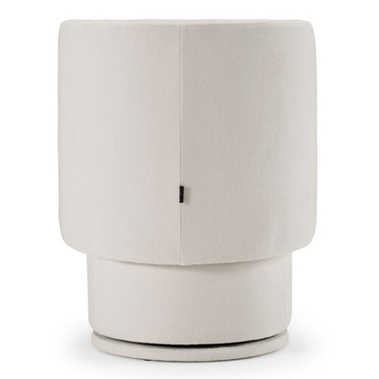 Norris - Modern Ivory Fabric Swivel Dining Chair
