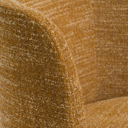 Norris - Modern Mustard Fabric Swivel Dining Chair