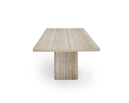 Roma Modern Travertine Rectangular Dining Table