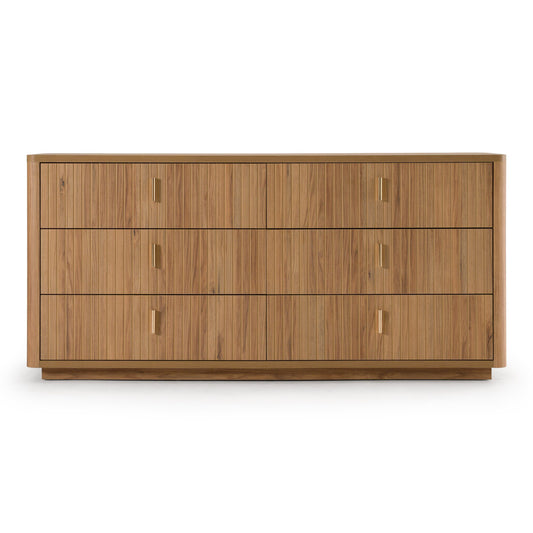 Roma – Modern Oak + Gold Dresser