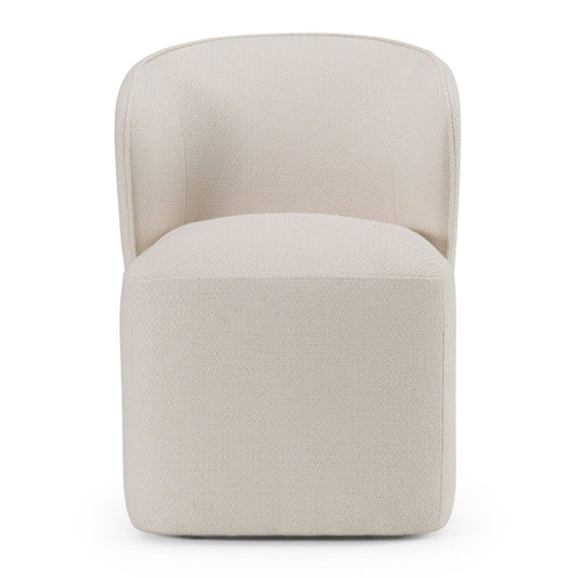 Suiza - Modern Beige Fabric Swivel Dining Chair