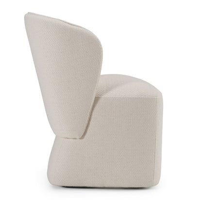 Suiza - Modern Beige Fabric Swivel Dining Chair