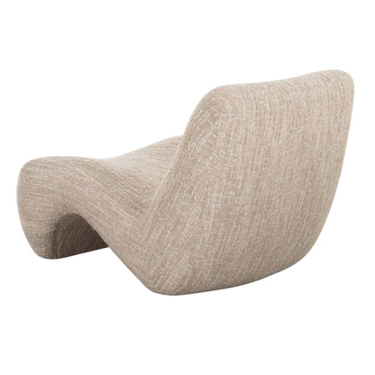 Spiro modern beige fabric accent chair - rear view
