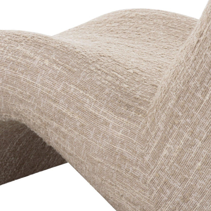 Spiro modern beige fabric accent chair - fabric detail