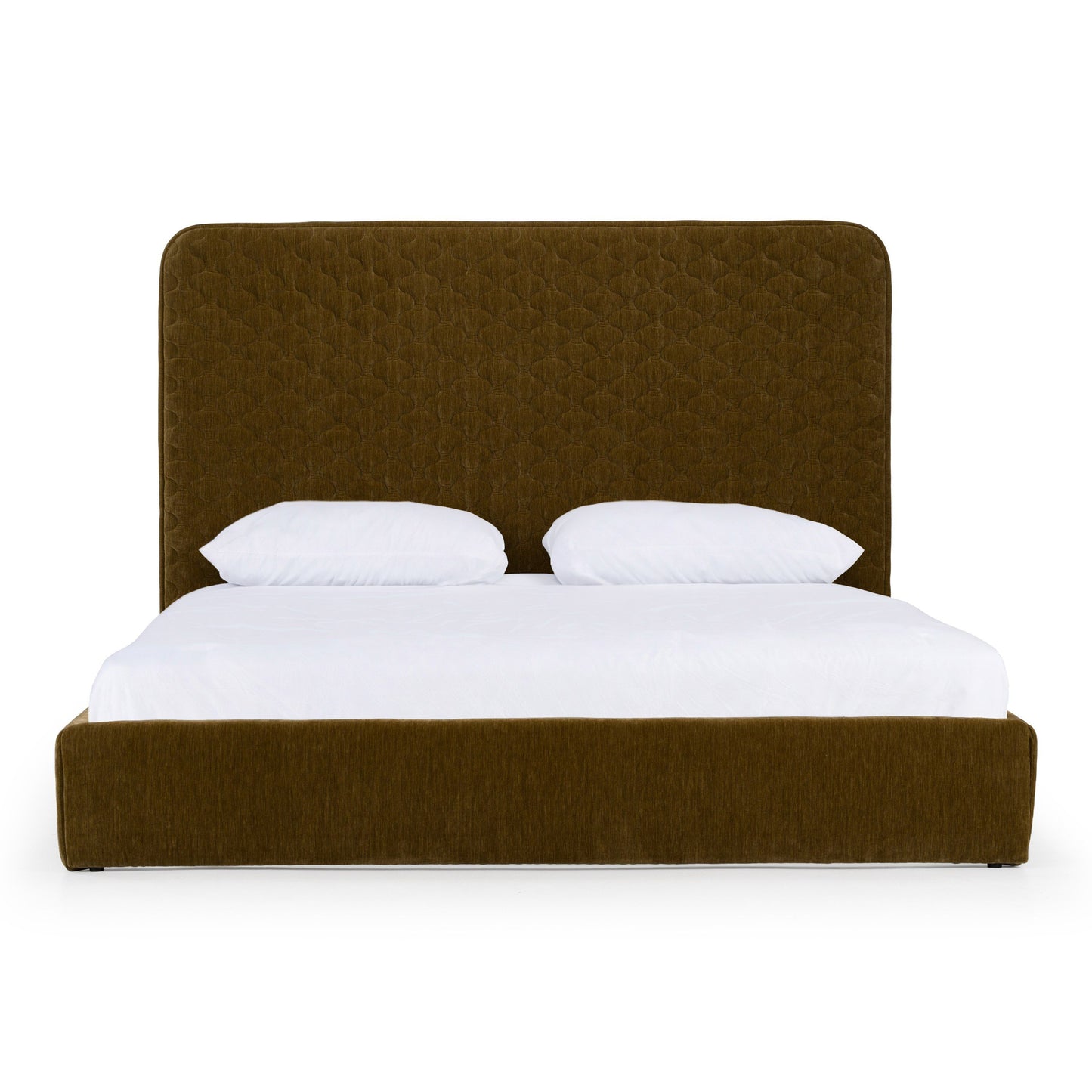Trieste Modern Brown Fabric Bed