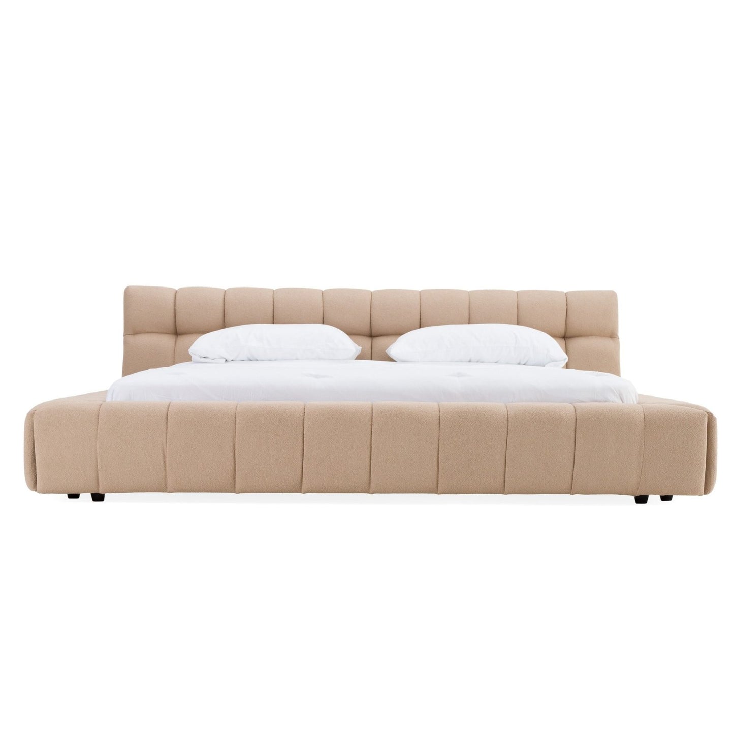 Tyree - Modern Tufted Sand Fabric Bed