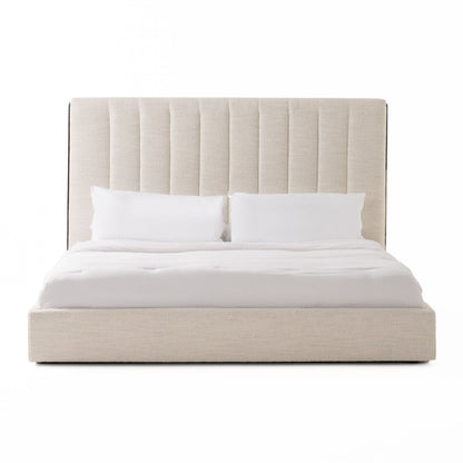 Valhalla Bed | Contemporary White Fabric Bed