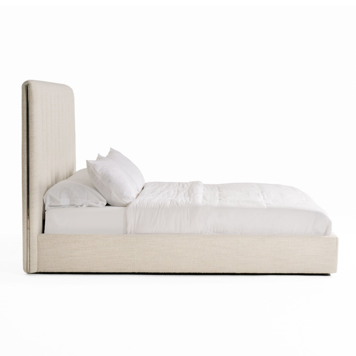 Valhalla Bed | Contemporary White Fabric Bed