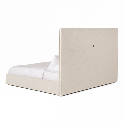 Valhalla Bed | Contemporary White Fabric Bed