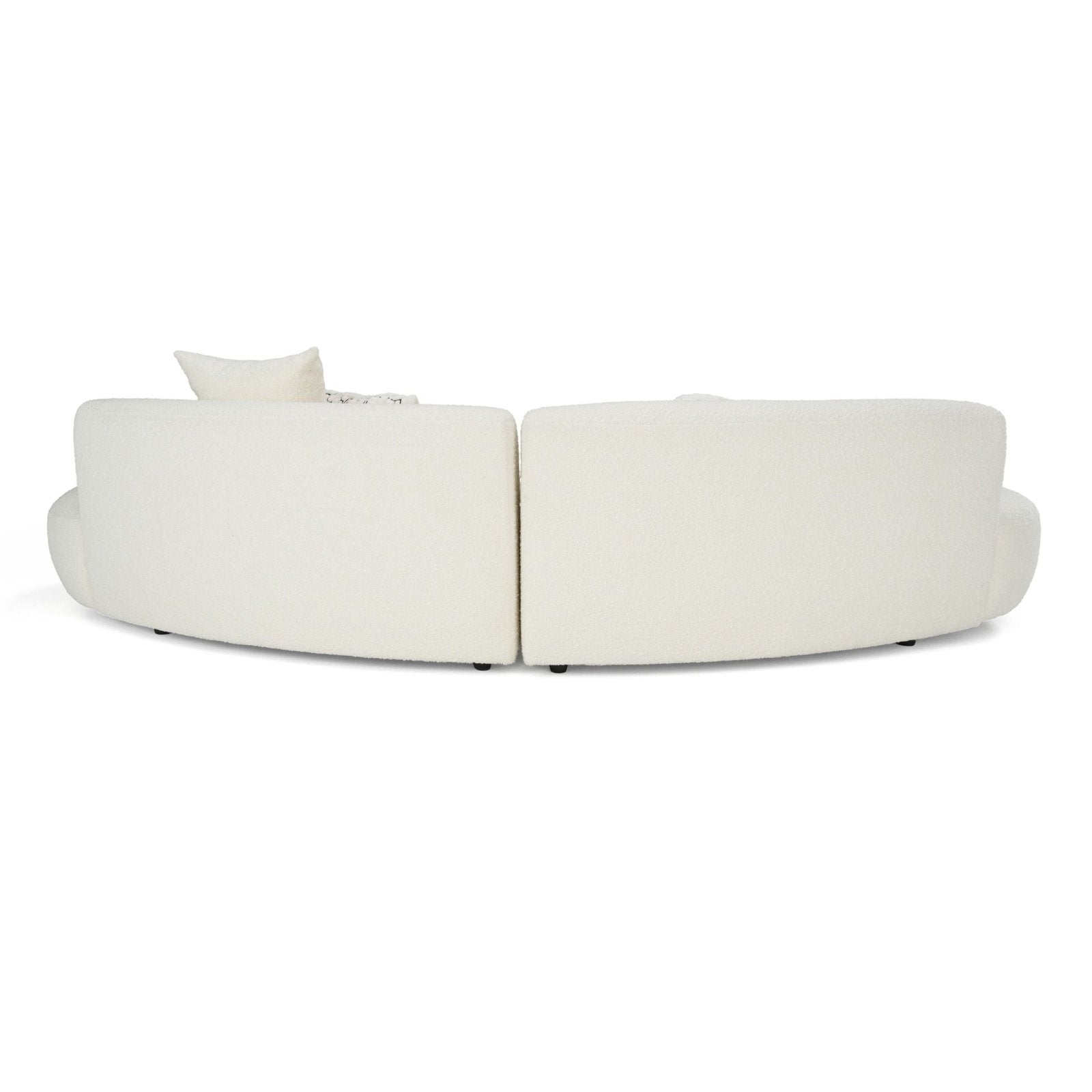 Weldon - Modern Cream Fabric Curved Sectional