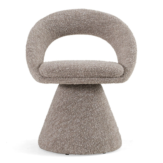 Wiles - Modern Grey Fabric Swivel Dining Chair