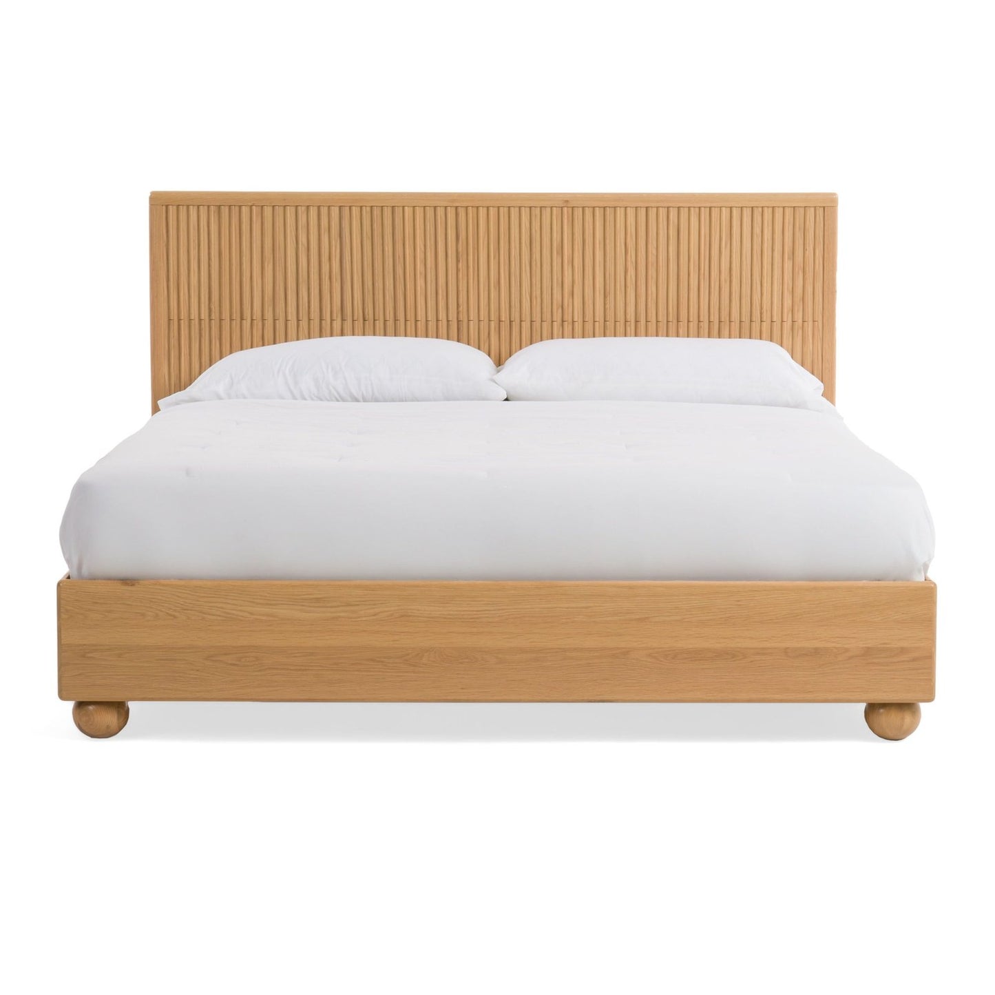 Winters - Modern Natural Oak Bed - QUEEN