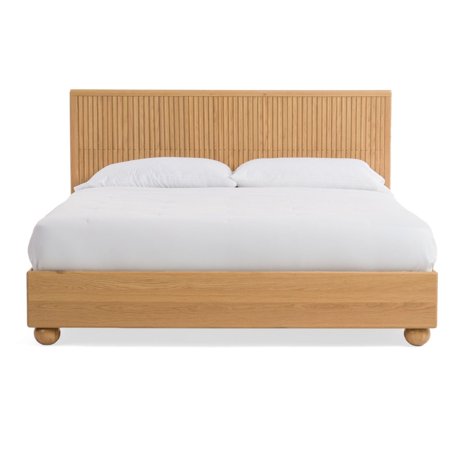 Winters - Modern Natural Oak Bed - QUEEN