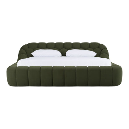 East Modern Green Fabric Bed