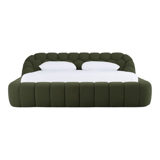 East Modern Green Fabric Bed