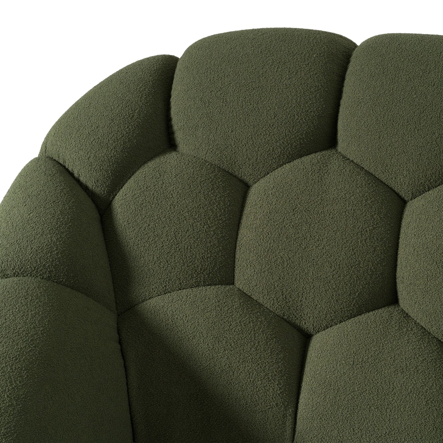 East Modern Green Fabric Bed