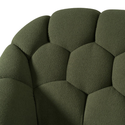 East Modern Green Fabric Bed