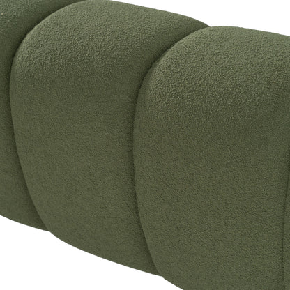 East Modern Green Fabric Bed