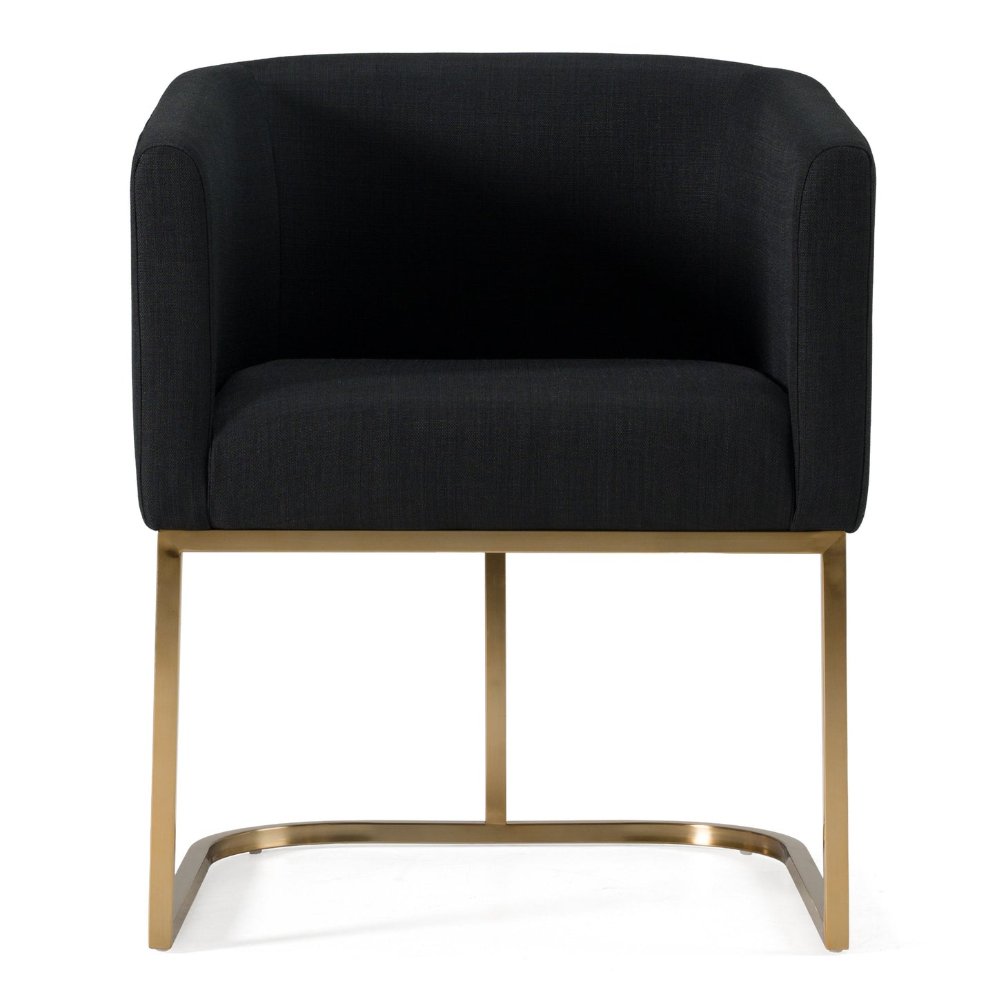 Yukon - Modern Black & Antique Brass Dining Chair